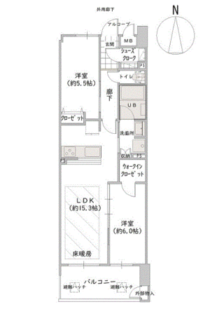 ラシュレ北浜間取り
